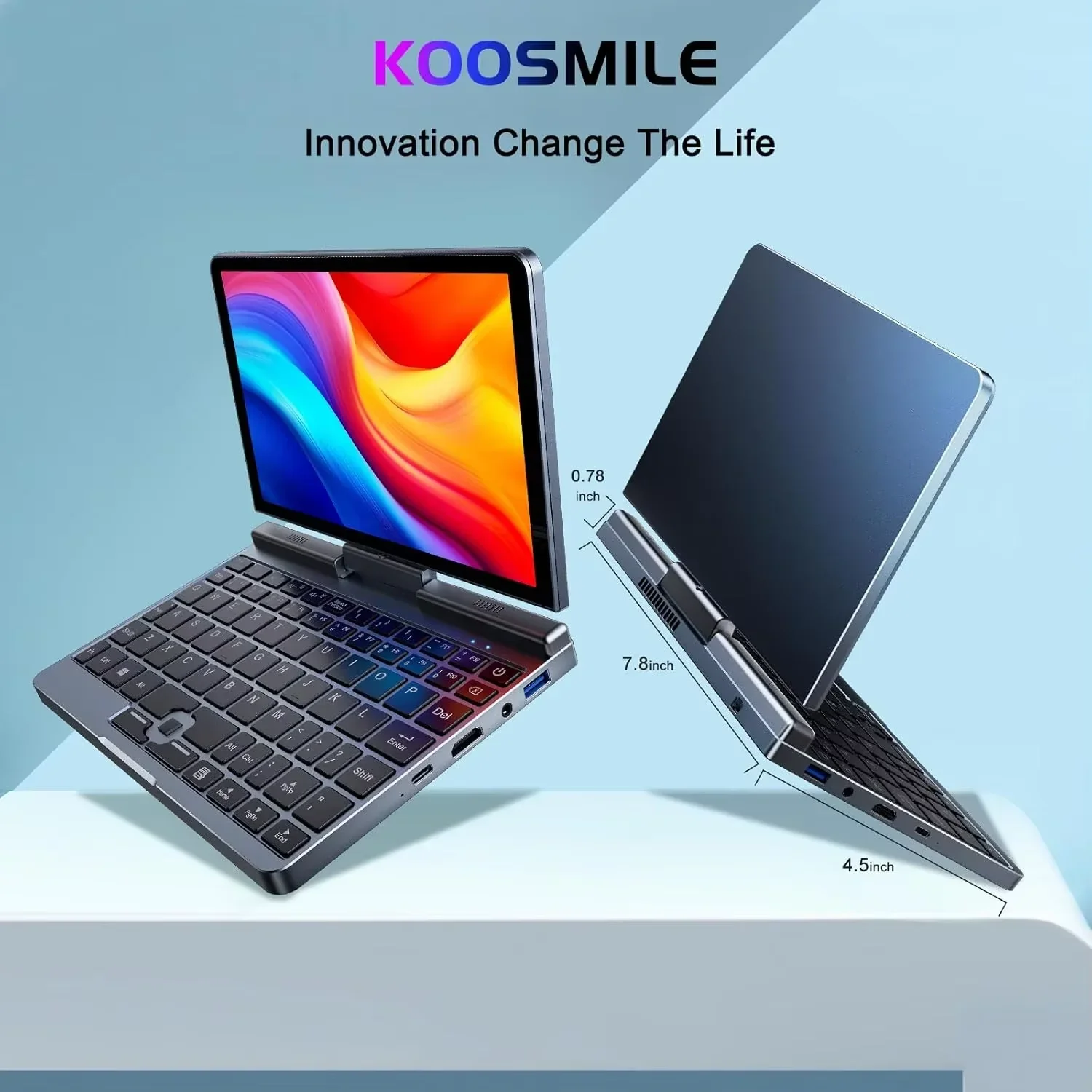 Mini  8 inch écran tactile ordinateur Portable N150 12GB DDR5 1TB SSD IPS petit ordinateur Portable Micro ordinateur