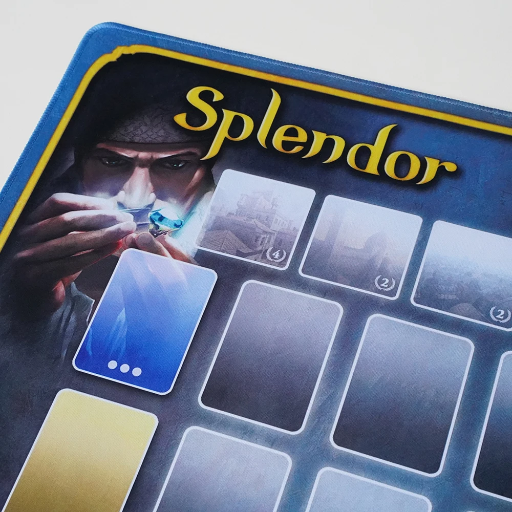 Splendor ボードゲームプレイマットマップマットボードゲームアクセサリーマット大オリジナル大サイズ 60 センチメートル x 50 センチメートルゴムテーブルマット