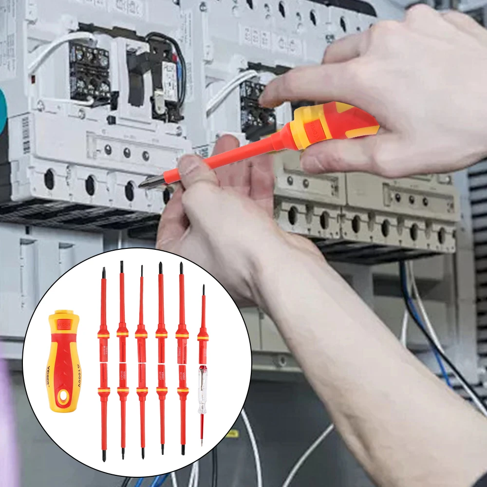 For Electrician Hand Tools Insulated Phillips Slotted Bits Screwdriver Set Multifunctional 13 Pcs 1000V Magnetic Screwdriver