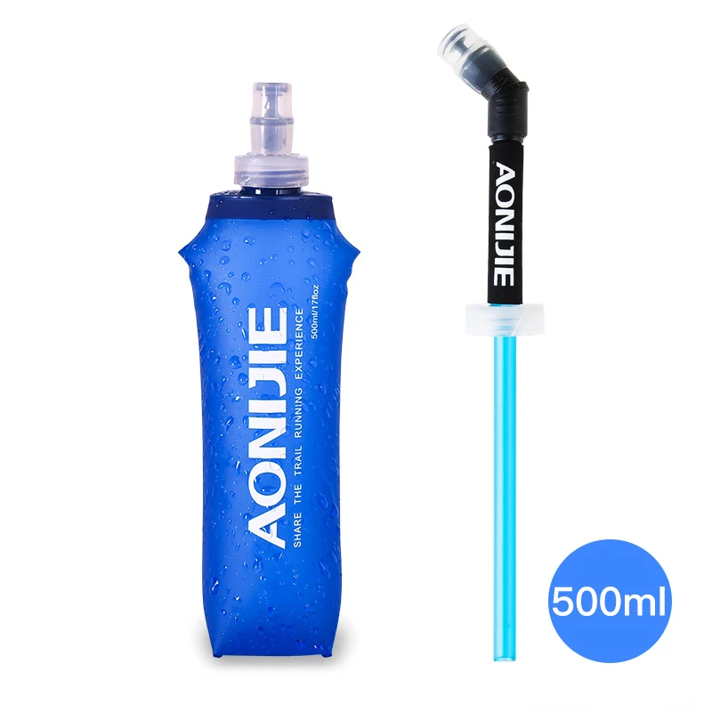 AONIJIE SD09 SD10 250Ml 500Ml Mềm Bình Gấp Thu Gọn Nước TPU An Toàn Không Chứa BPA Cho Chạy Hydrat Hóa bộ Túi Quân Áo Vest