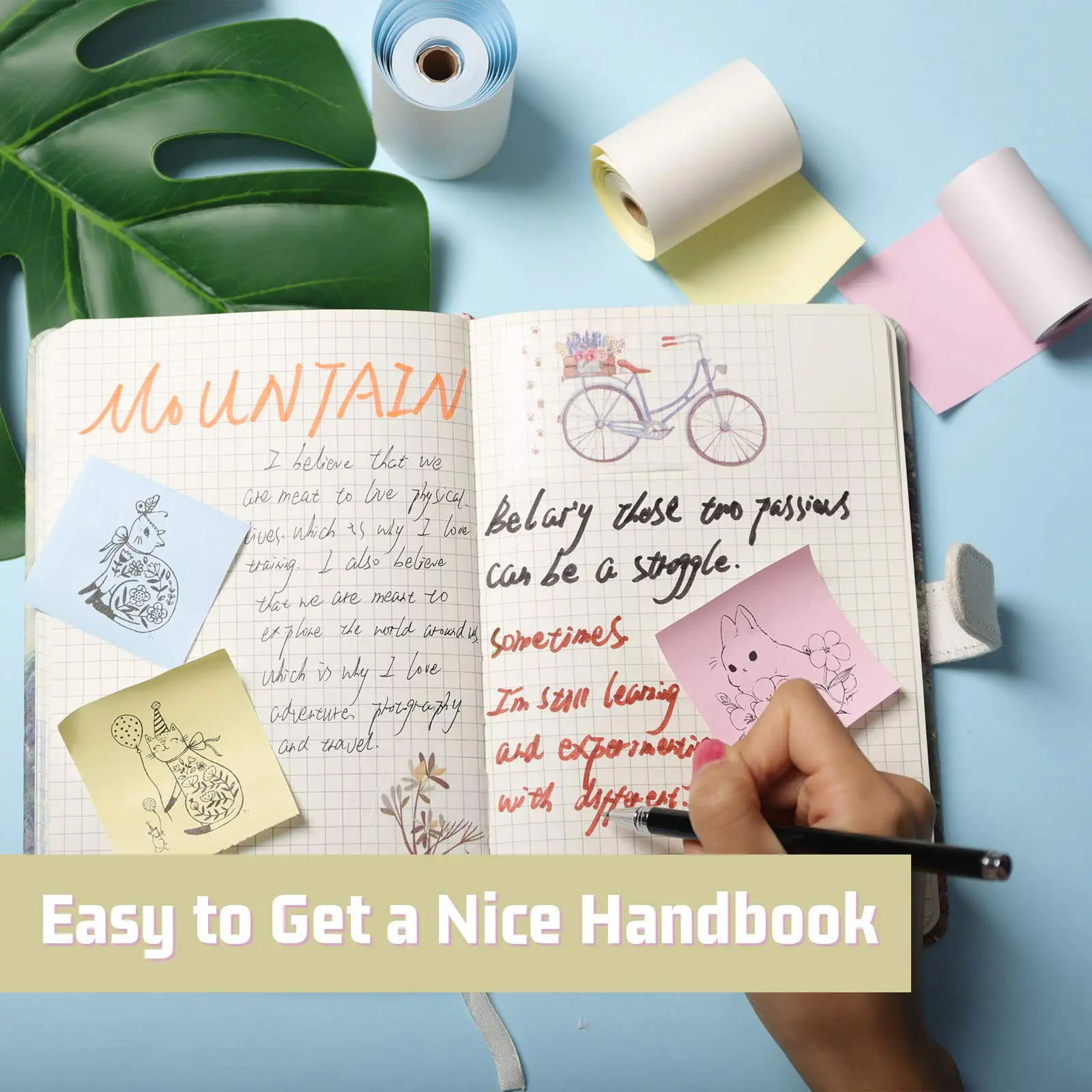 53 mm Thermopapier-Aufkleber für Phomemo/Memoking M02/T02/M04AS/M04S Mini-Drucker für Journal-Foto-Textnotizen