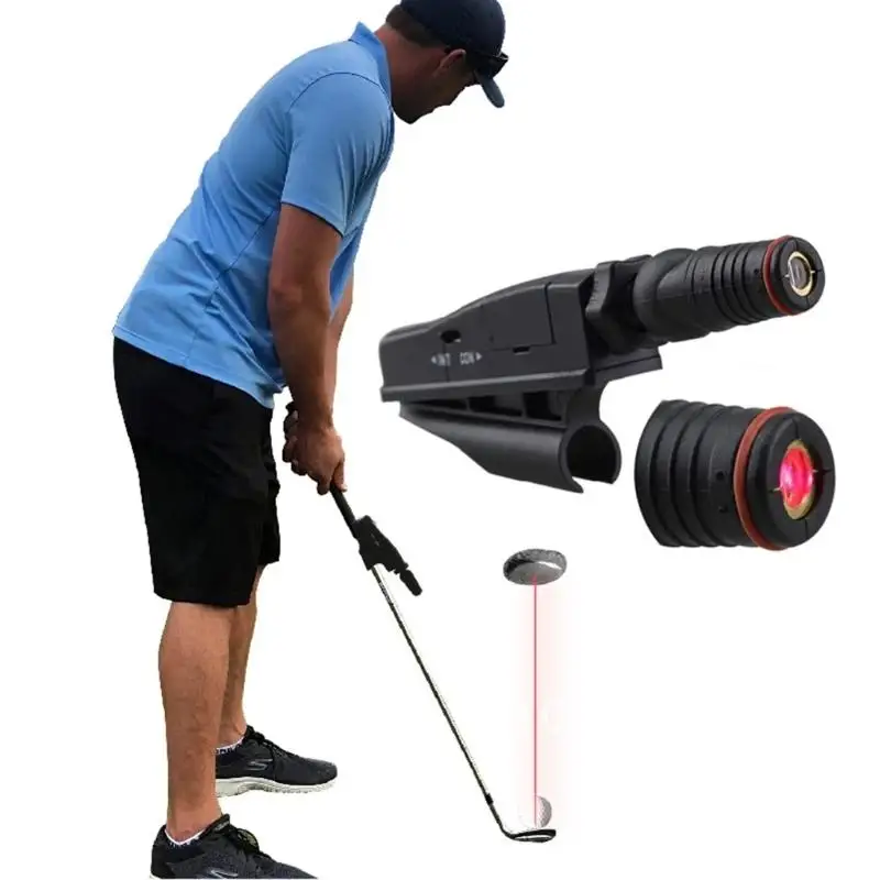 Lasers de postura de Golf, líneas rojas, Putter portátil, ayuda para entrenamiento, práctica de colocación, Corrector de avión oscilante
