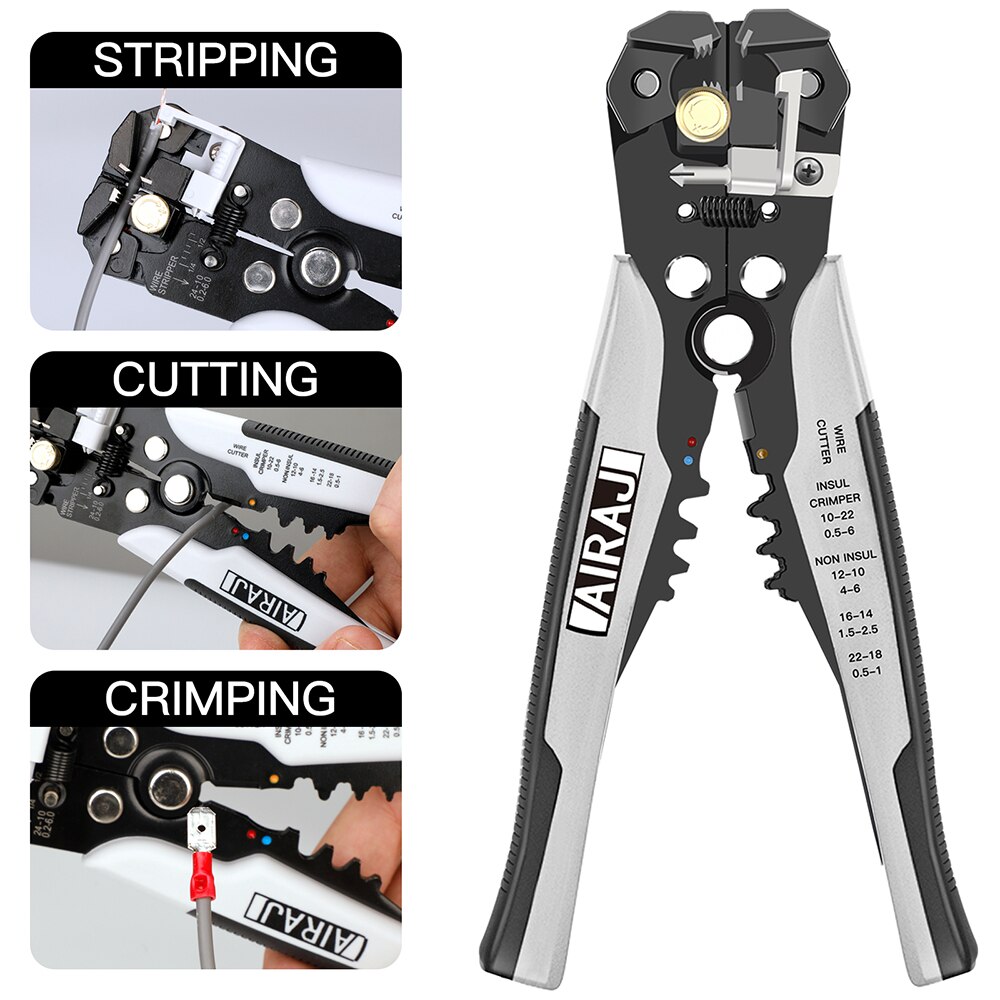 AIRAJ Multifunctional Universal Wire Stripping Pliers Professional Electrician Anti Slip Maintenance Durable Hardware Tool
