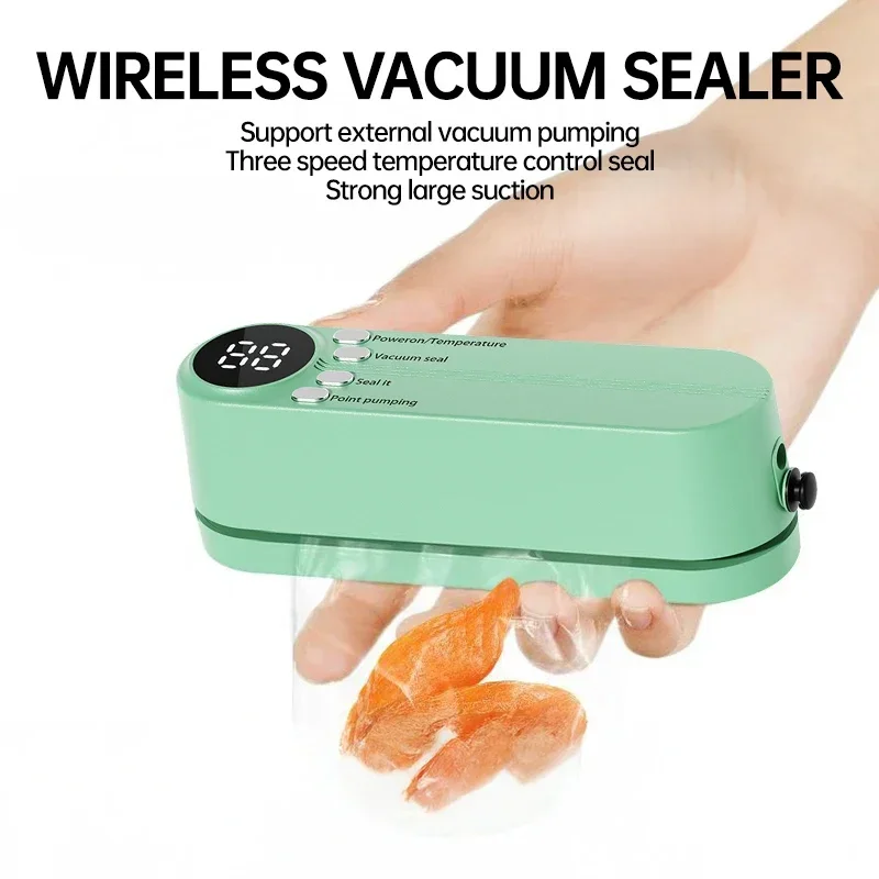 Well-Designed Fast-Compact Vacuum Sealer Machine Food Grade Plastic Seals Both Vacuum Bags And Roll Bags Ideal Kitchen Accessory