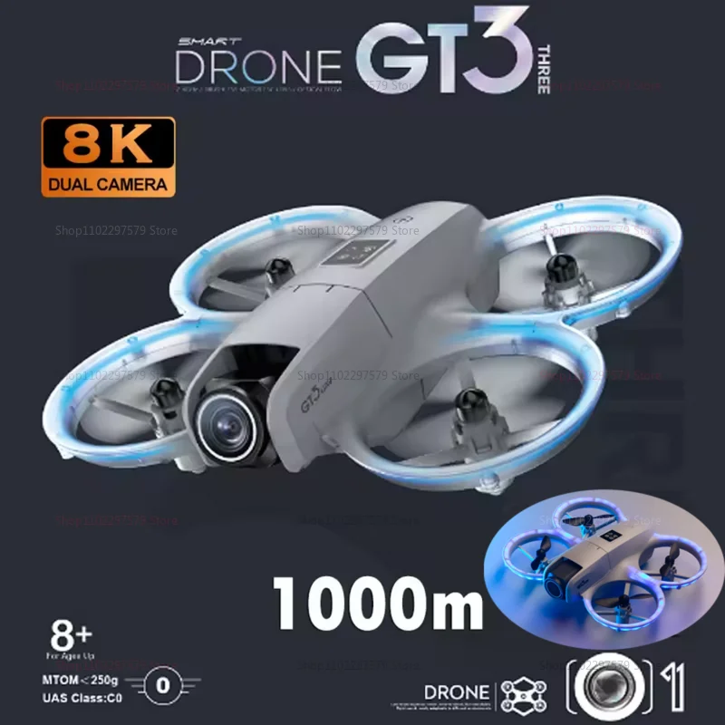 Gt3 fpv drone rc 8k 5g gps profissional hd fotografia aérea aeronaves de controle remoto hd câmera dupla quadcopter brinquedo novo presente uav