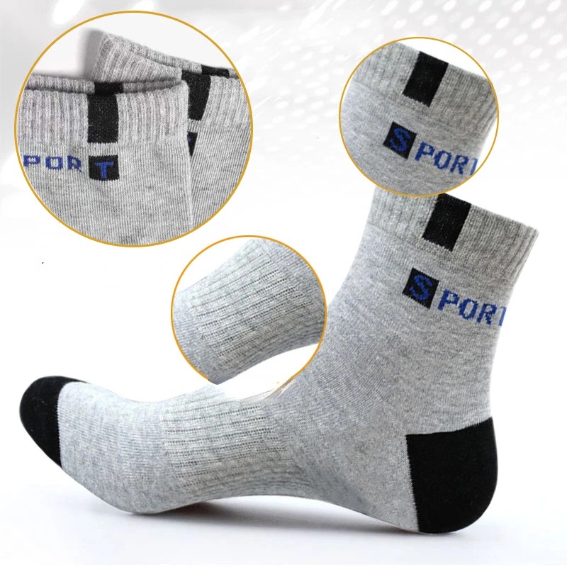 50/30/20/10/5 COPPIA Calzino di cotone per uomo Sport Traspirante Morbido Lettera Moda Sneakers Alta Elastico Tubo centrale Calza Asciugamano So
