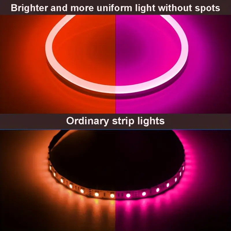 5V RGB LED Neon Strip with Remote Control-USB Waterproof Flexible Neon Lights,RGB Color Changing,Holiday Parties,Home Decoration