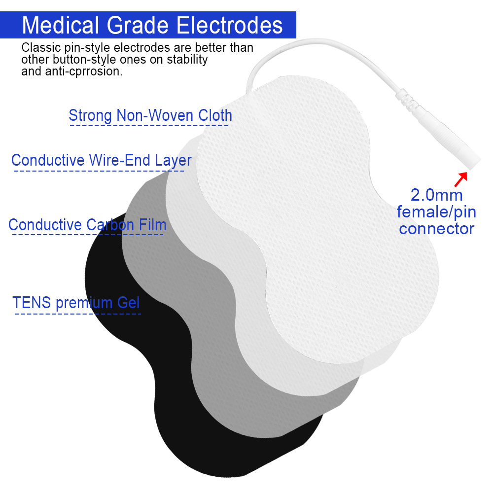 50/20/10pcs Electrode Pads เครื่องกระตุ้นกล้ามเนื้อการฝังเข็มกายภาพบําบัดแพทช์ TENS เครื่อง Conductive GEL Body แผ่นนวด
