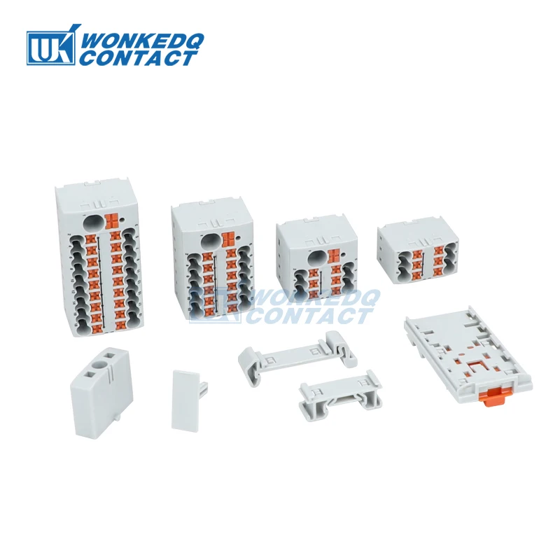 Distribution Block PTFIX 2.5mm² 2/4/6/7/12/13/18/19 Connection Push-in Electric Power Terminal Block Connector Mount on Din Rail