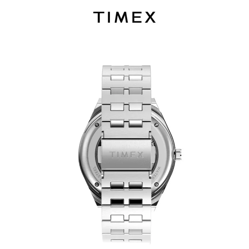 TIMEX 自動ブランドメンズ腕時計高級レジャー多機能腕時計男性用カレンダースチールストリップ腕時計