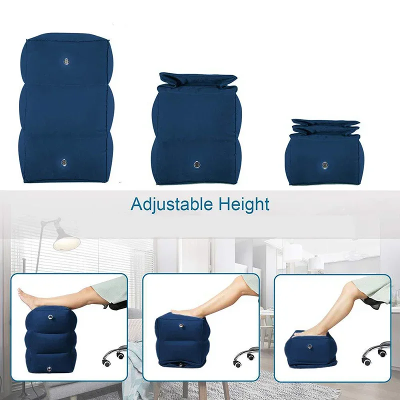 PVC เด็กเที่ยวบิน Sleeping Footrest หมอนพักผ่อนหมอนเครื่องบินรถหมอน Inflatable Travel Foot Rest หมอนเท้า Pad