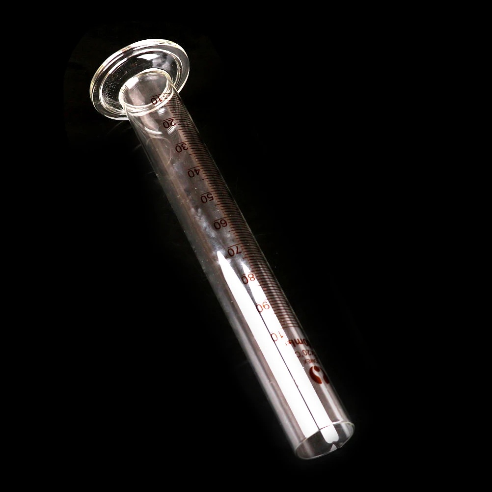 Cilindro graduato graduato in vetro spesso da laboratorio professionale da 1 pezzo 100 ML Misura con beccuccio da laboratorio chimico con scala metrica singola