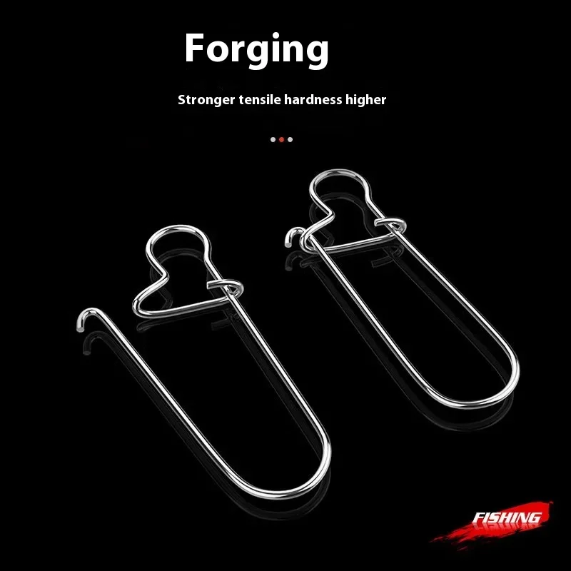 Boucle de crochet de pêche en acier inoxydable, 100 pièces, broche roulante, connecteur d'appât rotatif, accessoires et outil