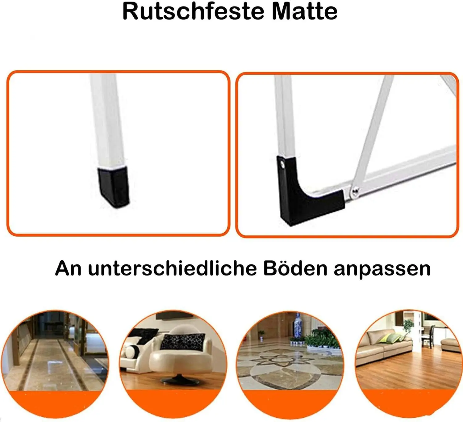 Tritthocker, 1-2-3-4 Stufen, leichte Trittleiter mit Handlauf, Klappleiter mit rutschfester Plattform, maximale Belastung 150 kg