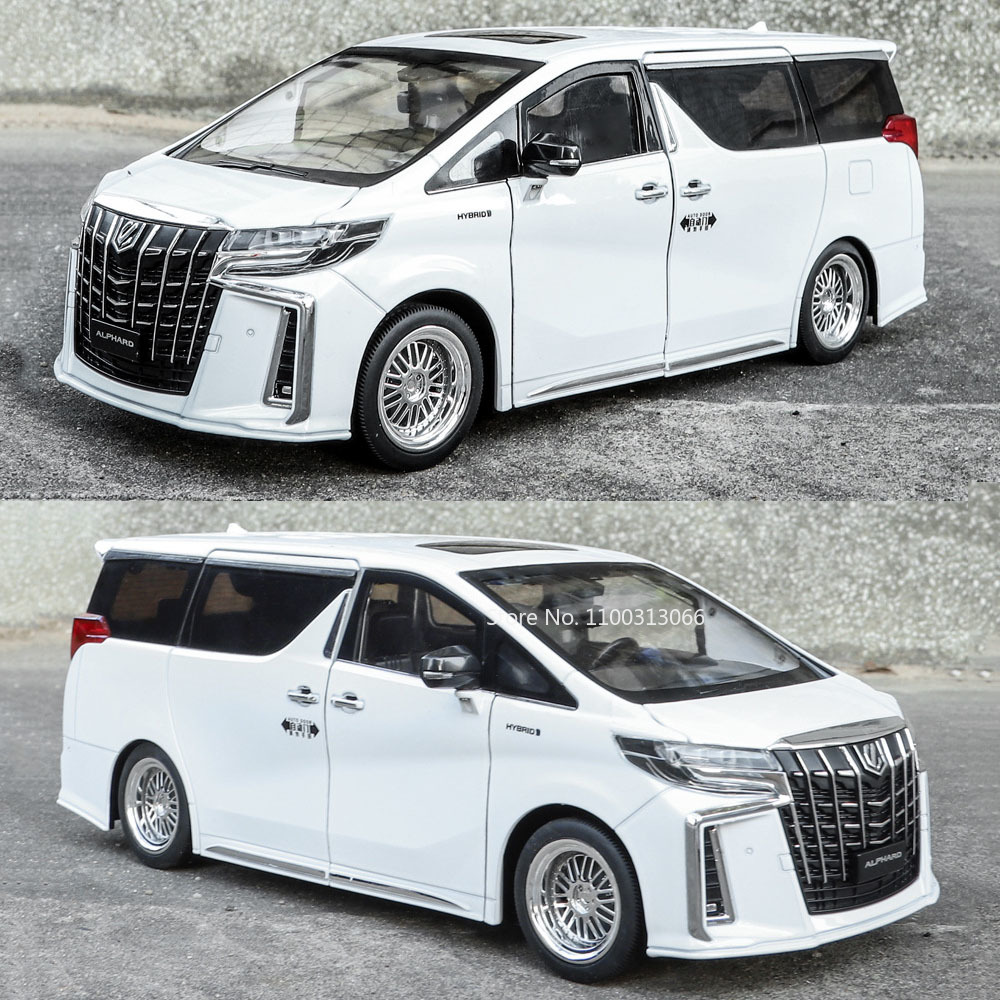 ビッグ 1/18 アルファード合金車モデルおもちゃドアオープンシミュレーション MPV 車のおもちゃ音と光プルバック車両男の子のギフト用