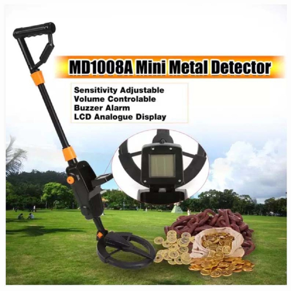 Impermeável Kid Metal Detectores, Detector de Ouro, Lightweight Search Coil, Ajustável para Junior, 7.4 ", 24" a 35"