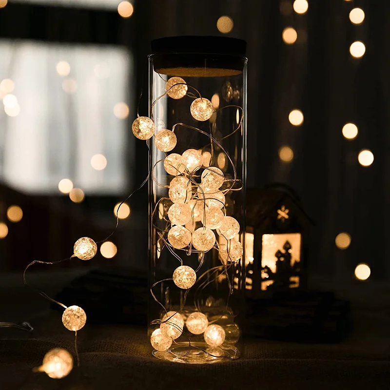 Luci a stringa a LED Lucine a LED bianche calde impermeabili per interni ed esterni per camera da letto, giardino, festa di nozze, funzionamento a batteria/USB