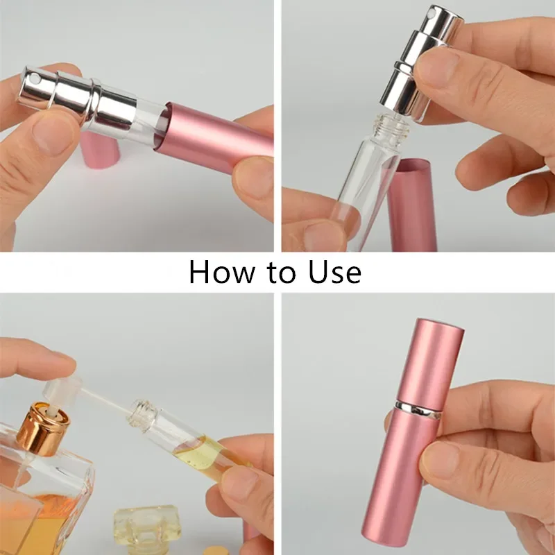 1 Máy Tính 5Ml 10Ml Mini Di Động Lọ Nước Hoa Du Lịch Lọ Rỗng Nước Hoa Atomizer Xịt Kim Loại Mùi Hương Bơm Ốp Lưng