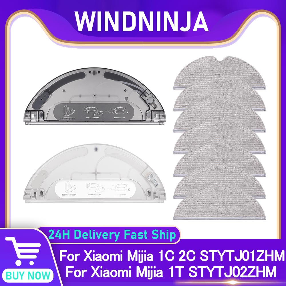 Water Tank For Xiaomi Mijia 1C 2C STYTJ01ZHM 1T STYTJ02ZHM Robot Vacuum Cleaner Cloth Mopping Holder Spare Parts Accessories