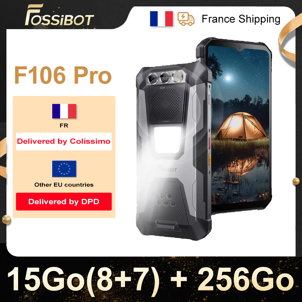 [World Premeire] FOSSiBOT F106 PRO robuuste smartphone 15 GB + 256 GB MTK G85 Android 14 12000 mAh mobiele telefoon Mobiele telefoons 6,58 "FHD + 30 W
