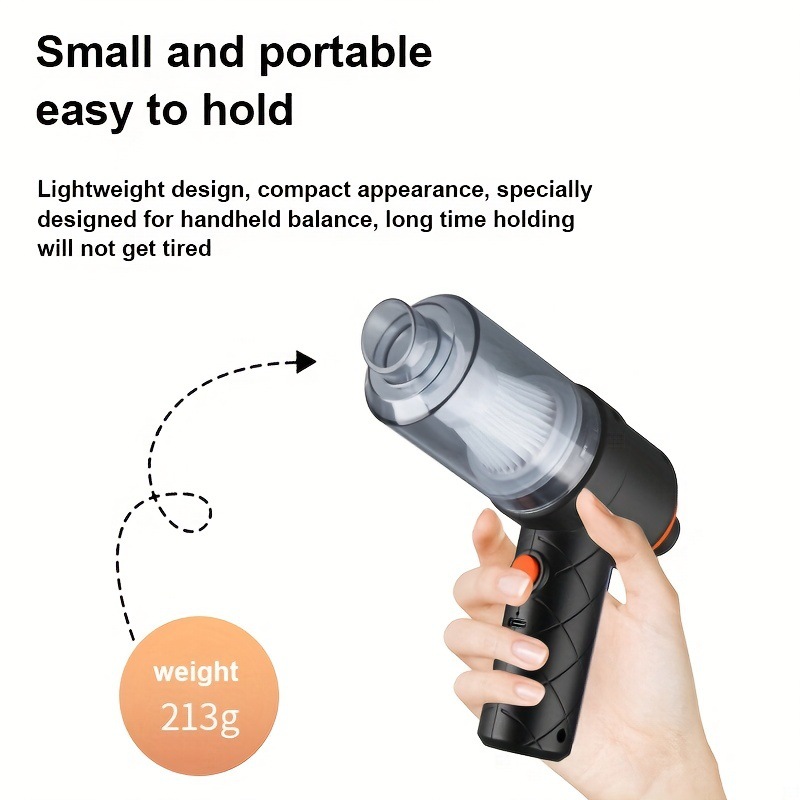 Wireless handheld vacuum, keeping your car and home clean.