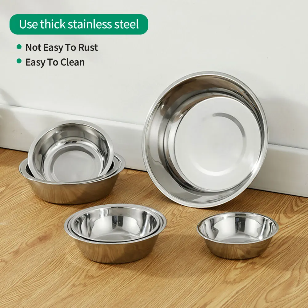 Cuenco para perros de gran capacidad, cuenco de alimentación para mascotas de acero inoxidable, cuenco para beber comida para perros y gatos, cuenco alimentador de Metal duradero y barato