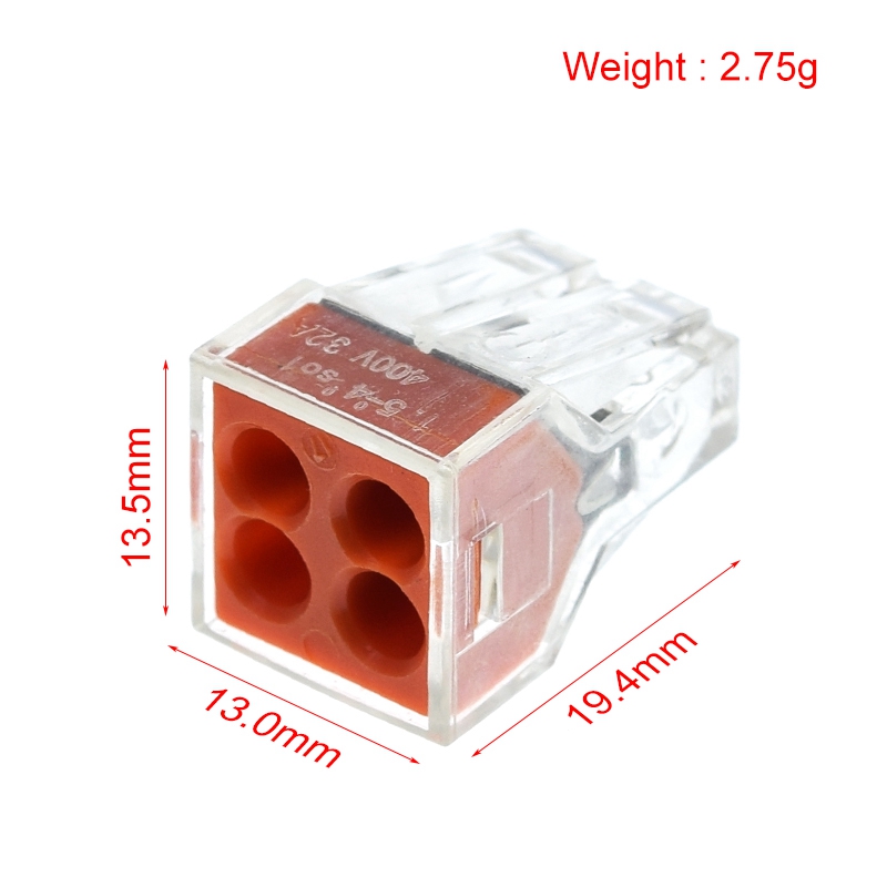 10/30PCS PCT-102 PCT-103 PCT-104 PCT-106 TZT Universal Compact Wire Wiring Connector Conductor Block With Lever