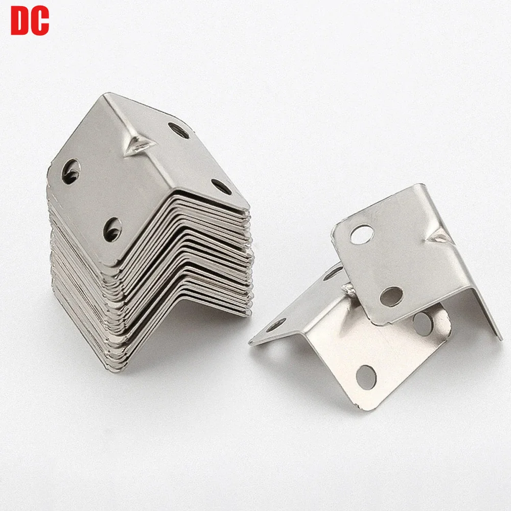 10/50pcs angle L bracket angle stainless steel bracket angle bracket suitable for tables, chairs, cabinets, wardrobes