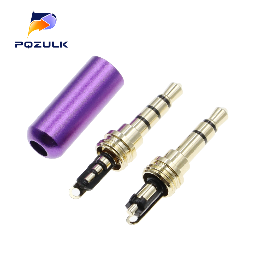 5PCS 3.5MM Audio Connector 3/4 Poles Headphone Jack Male Plug Earphone Repair Cable Solder Wire DIY AUX 3.5 Jack Adapter