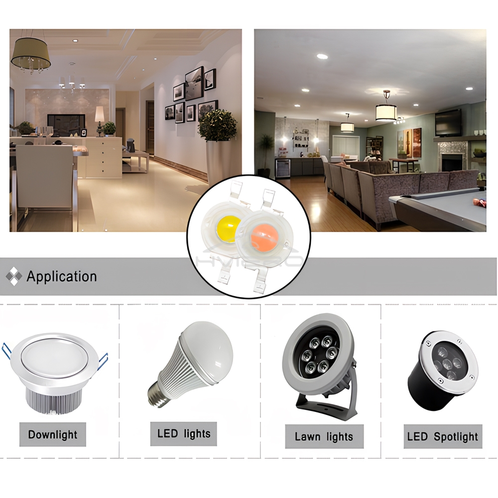 Bombilla LED de Chip de alta potencia, 10 Uds., 1W, 3W, 110-120LM, diodo emisor de línea de cuentas, blanco, rojo, verde, azul, amarillo, decoración de luz Led DIY