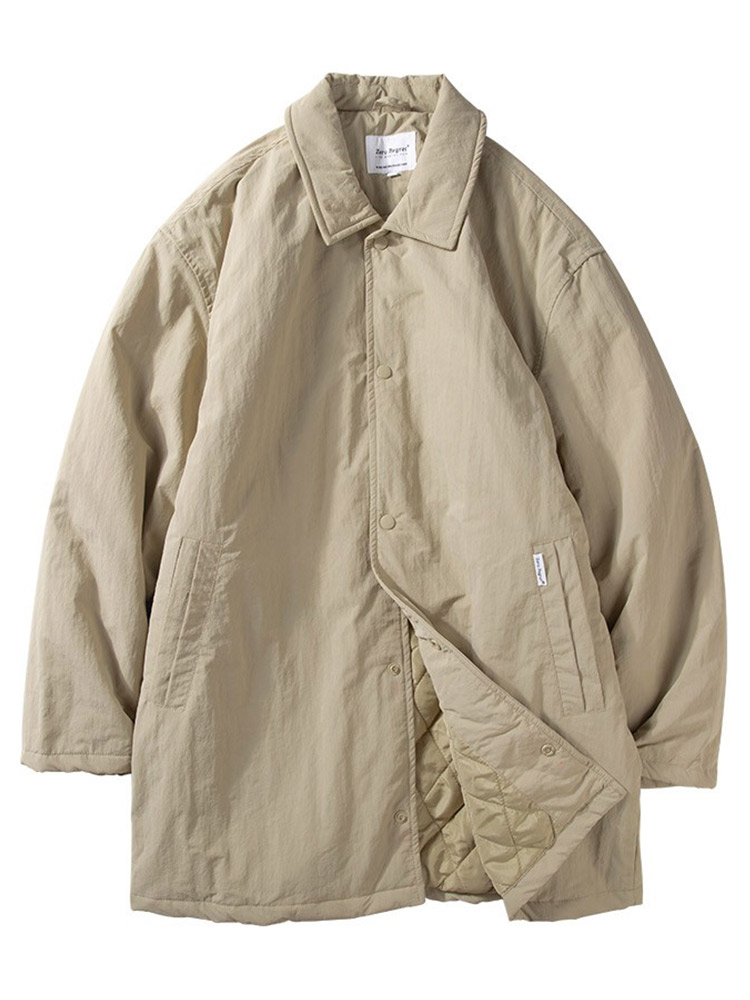 Jaqueta Masculina de Aodão para Inverno Leve Impermeável de Crimento Médio Aquecida com Enchimento de Aodão Casual Sim...