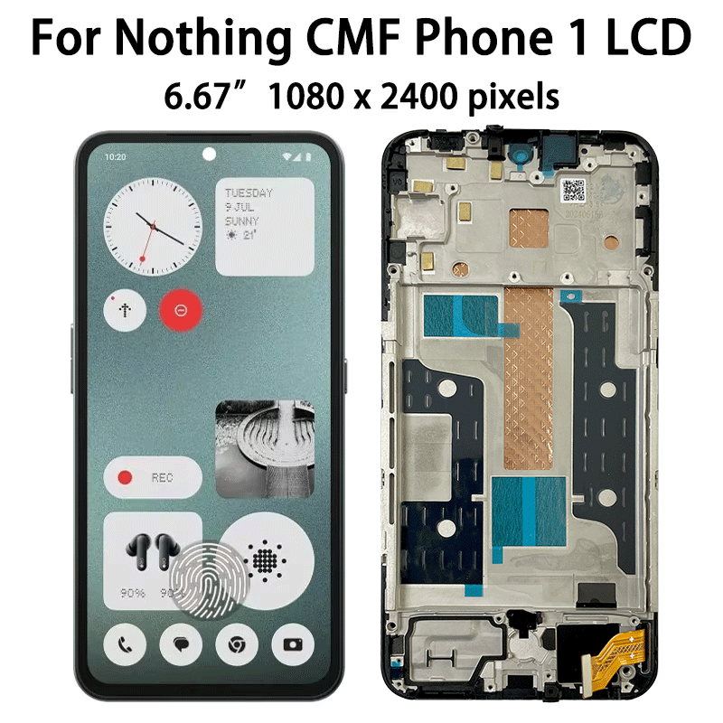 6,67 "Новый AMOLED для Nothing CMF Phone 1 ЖК-дисплей с цифровым преобразователем сенсорного экрана в сборе для Nothing CMF Phone One Display