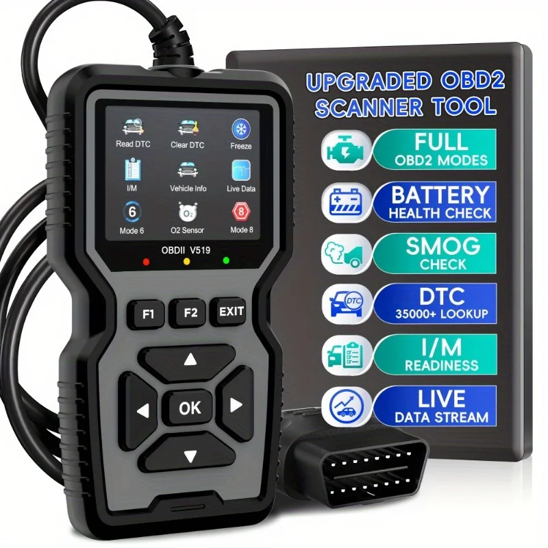 Scanner OBD2 professionnel V519 2024 – outil de diagnostic de données en temps réel alimenté par USB pour vérifier les feux de moteur dans la plupart des voitures