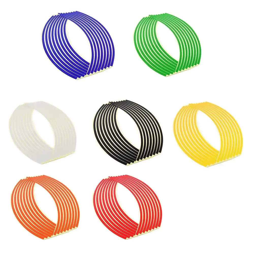 1 paio di adesivi per cerchioni da 18 pollici per moto in PVC adesivi per ruote modificati adesivi riflettenti per pneumatici DropShipping all'ingrosso