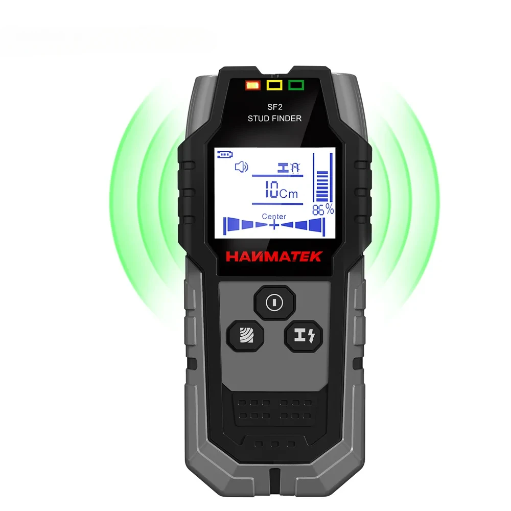 HACHANLUN SF2 Stud Finder Houten noppen Metaaldetectie Detectie van live kabel Metaaldieptemeting Finder Wanddetector Scanner