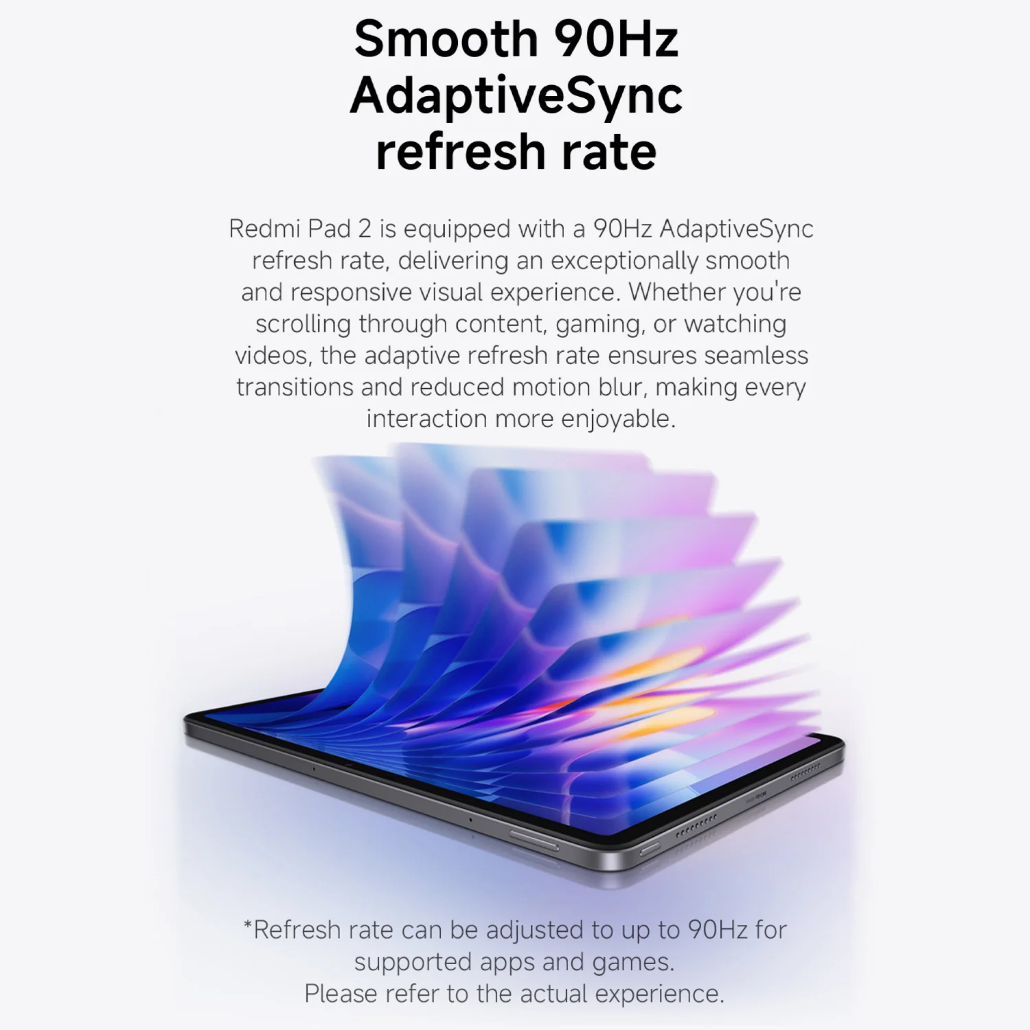 Xiaomi Redmi Pad 2 8+256GB WIFI Global Version MediaTek Helio G100-Ultra HyperOS 2 9000mAh 18W Charging 11" 90Hz 2.5K Display