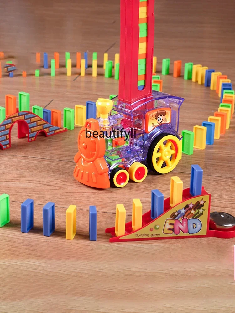 子供のための小さな電車のおもちゃ、自動認識、電気思考パズル、誕生日プレゼント