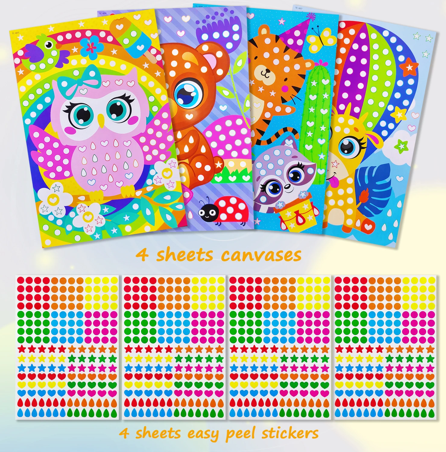 เด็ก Dot สมุดระบายสี DIY สี Dot การ์ตูนสัตว์วาดโมเสคสติกเกอร์ปริศนาเด็กเรียนรู้สร้างสรรค์ของเล่นเพื่อการศึกษา