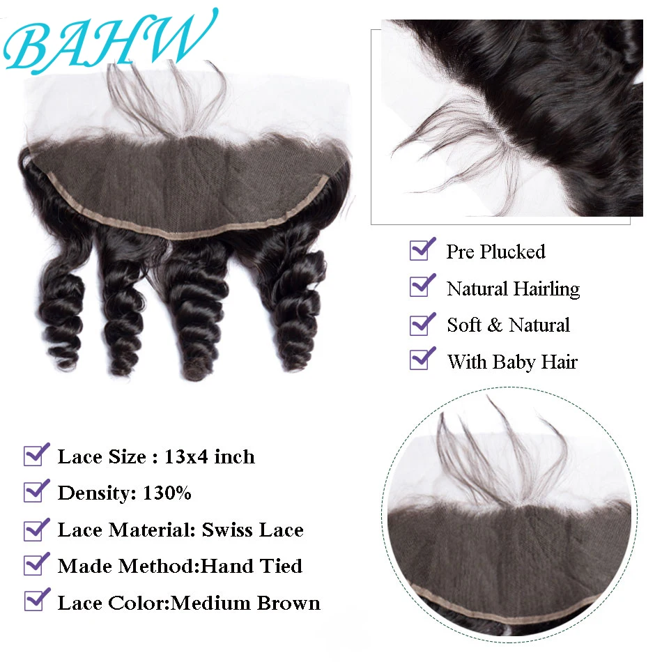 12a birmanês onda solta pacotes com 13x4 laço frontal 100% remy cabelo humano onda solta pacotes com fechamento 4x4 preto natural