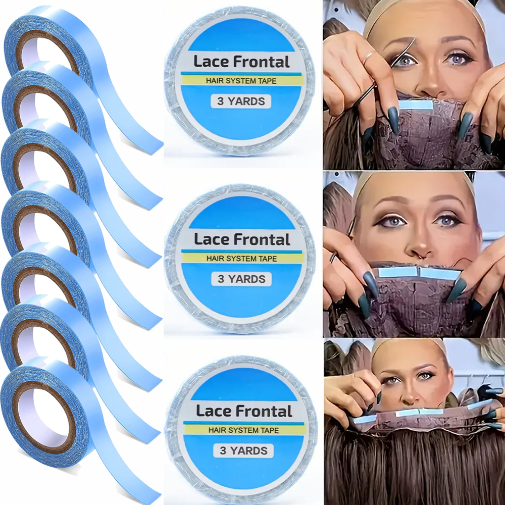 5PC Lace Front Ondersteuning Pruik Tape Dubbelzijdig Waterdicht Super Hold Lijm voor Lace Front Pruik Toupetje, haarstukken, Haarverlenging