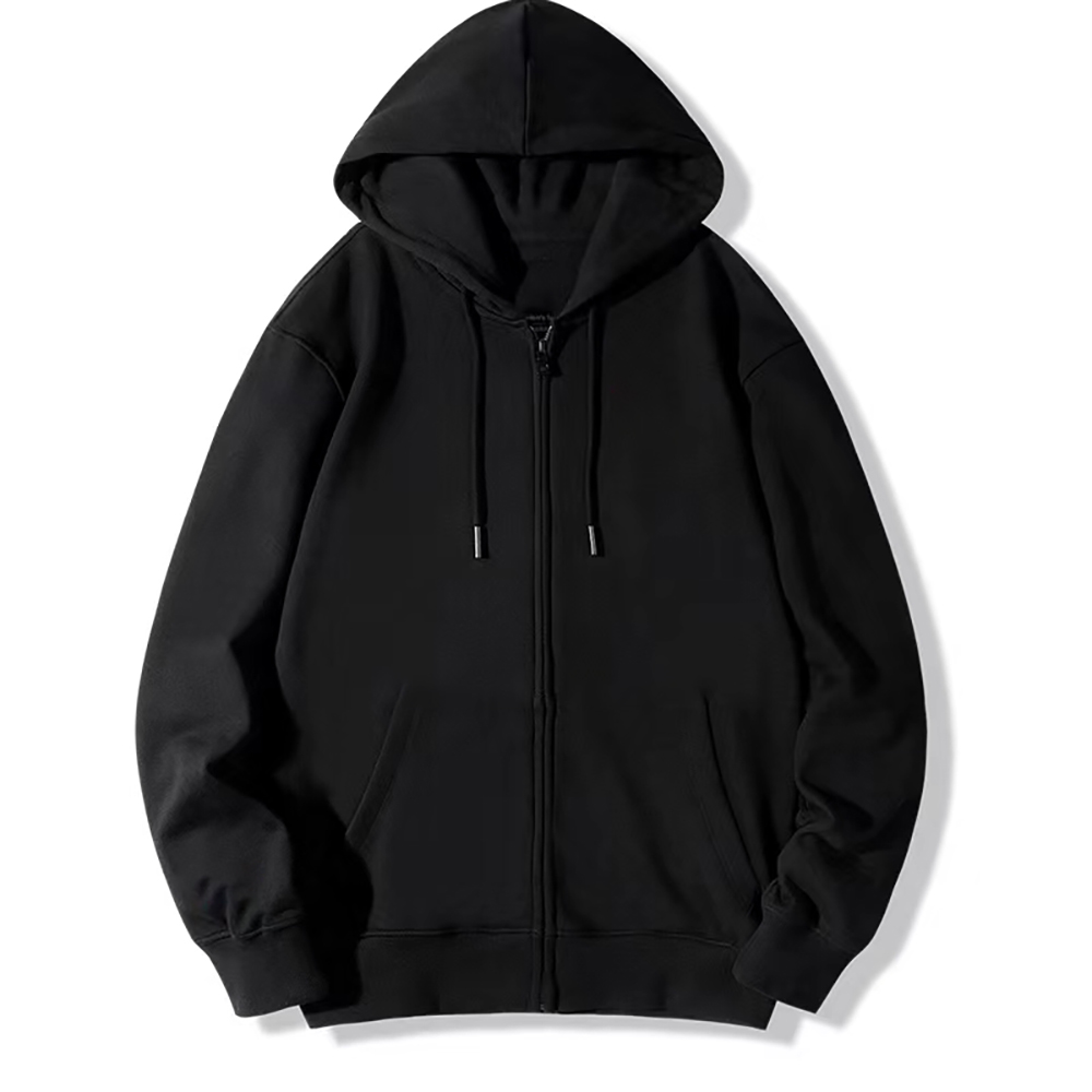 Zip up hoodies outono moletom com capuz masculino cardigan cor sólida jaqueta clássica casaco masculino roupas masculinas