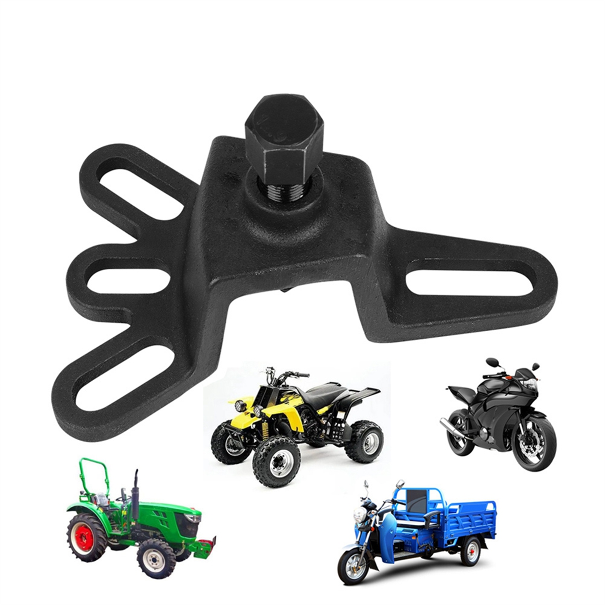 TRO-A2pcs Sepeda Roda Tiga Umum 4 Lubang Roda Hub Penarik Rem Pot Penghilang Bantalan Drum Rem