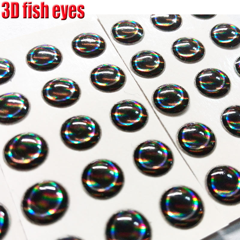 2022 Baru Mata Ikan 3D, Mata Umpan Pancing Tiga Warna 5Mm, Ukuran 6Mm Setiap Lot 500 Buah