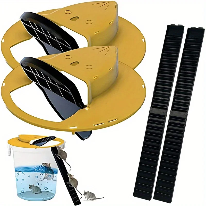 Auto Reset Mouse Trap, Mouse Trap, Indoor, Outdoor, Garage, Auto Reset Flip Sliding Bucket 1/2/3PCS Pest Catch Yard Safety