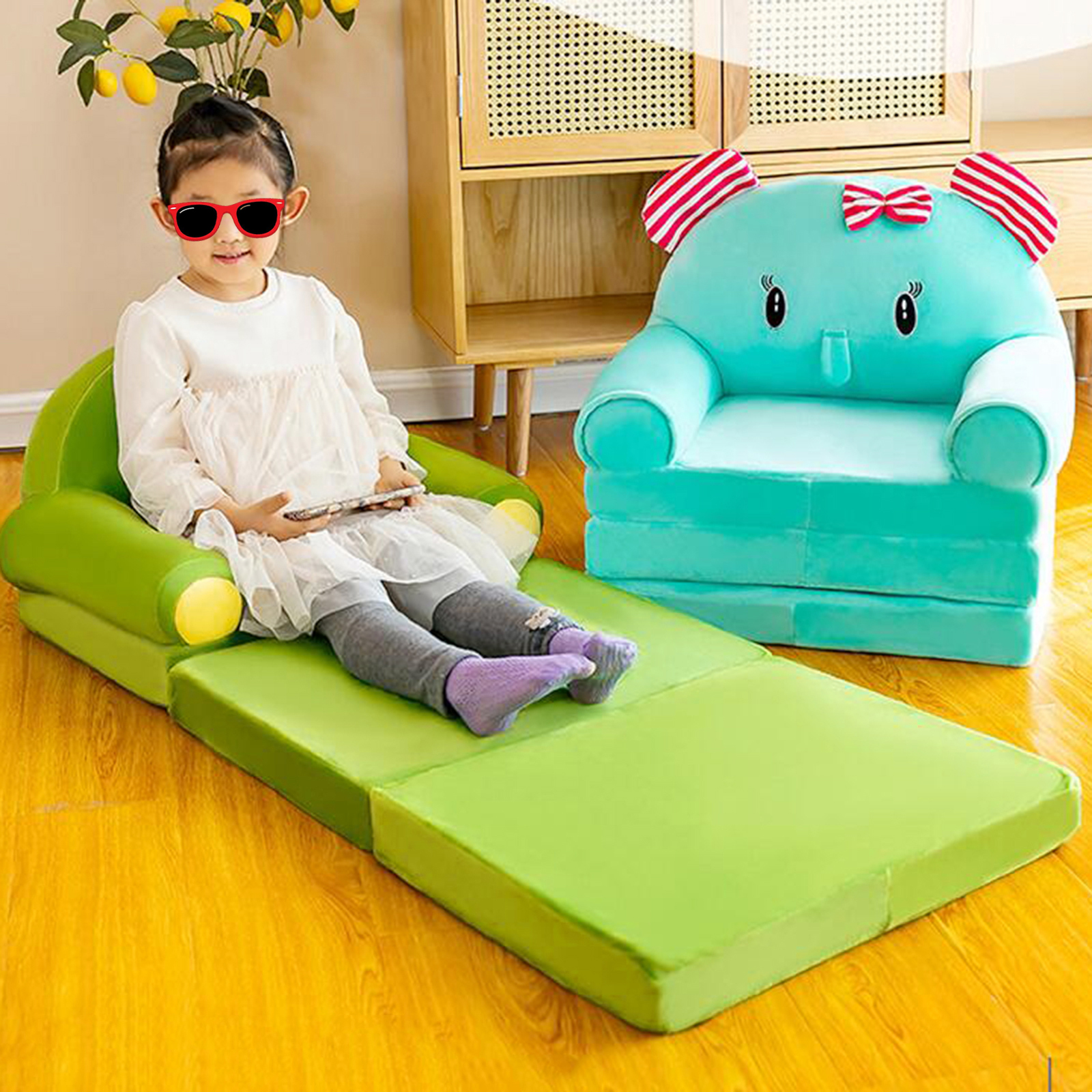 Funda de sofá de dibujos animados para niños, cubierta plegable, transpirable, lavable, extraíble, para sillón, sala de estar, dormitorio, hogar