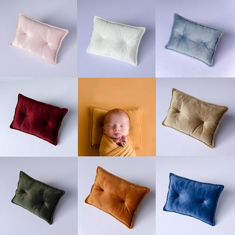 Adereços para fotografia de recém-nascidos posando veludo poses almofada mini tapete de travesseiro para bebê acessórios fotográficos
