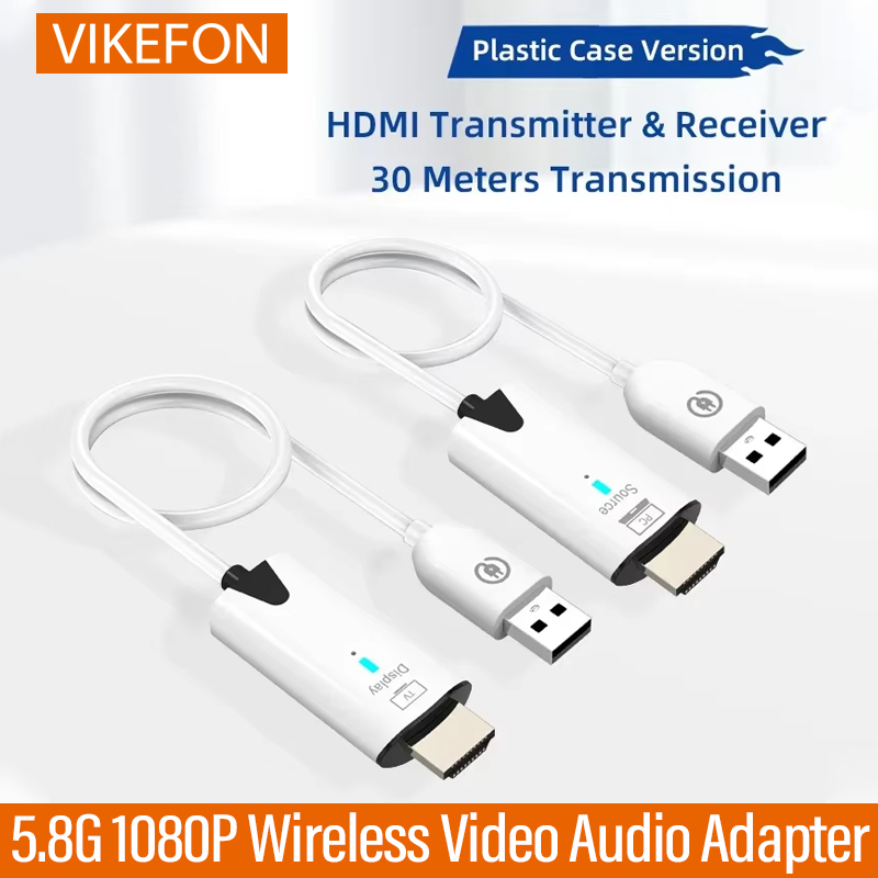 5.8G 1080P 30M Wireless HDMI-Compatible Video Audio Transmitter Receiver Extender Display Adapter Dongle For TV Box Monitor PC