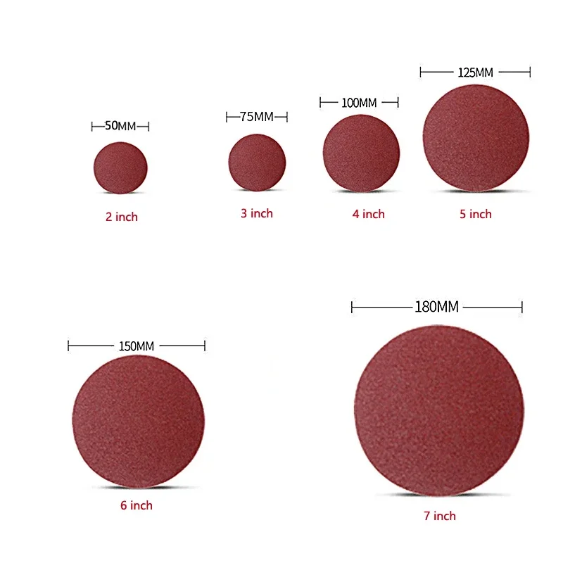 10/20/50 PCS Sanding Discs 2/3/4/5/6/7 Inch Hook and Loop 40-2000 Grits Sandpaper for Random Orbital Sander Woodwork Polishing