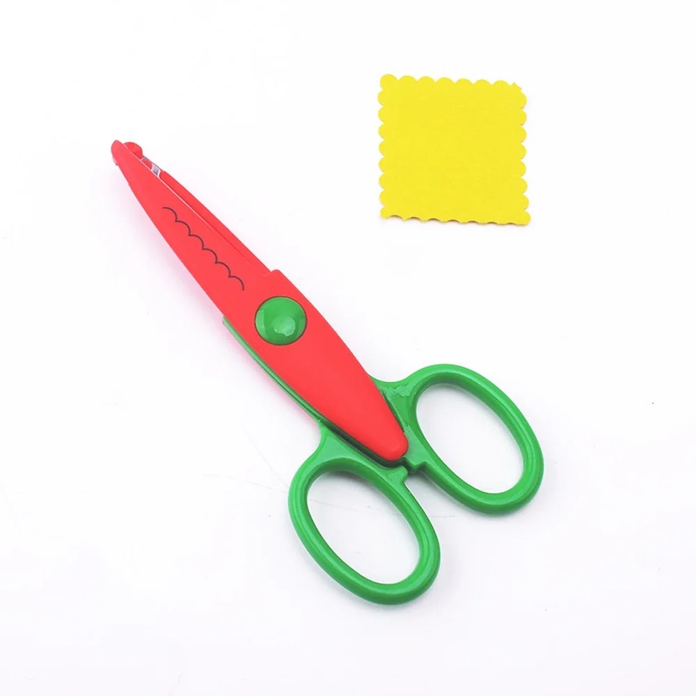 Creative Wavy Pattern Safety Scissors Album Decorative Lace Photo Handmade Tools DIY Paper Cutter School Office Supplies