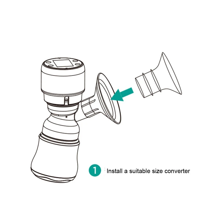 Inserts d'entonnoir de tire-lait 15/17/19/21mm, convertisseur de taille de calibre différent enfichable, adaptateur de petit klaxon de mamelon